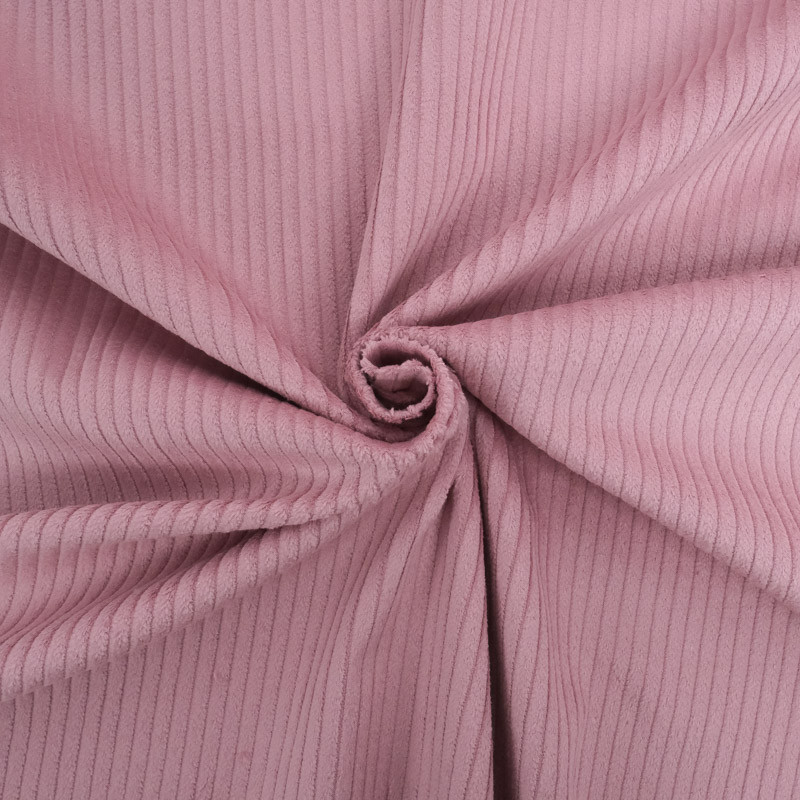 Fluweel met grove ribbels, katoen Armand, oudroze